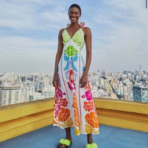 NWT- Tropical Graphic Maxi Dress